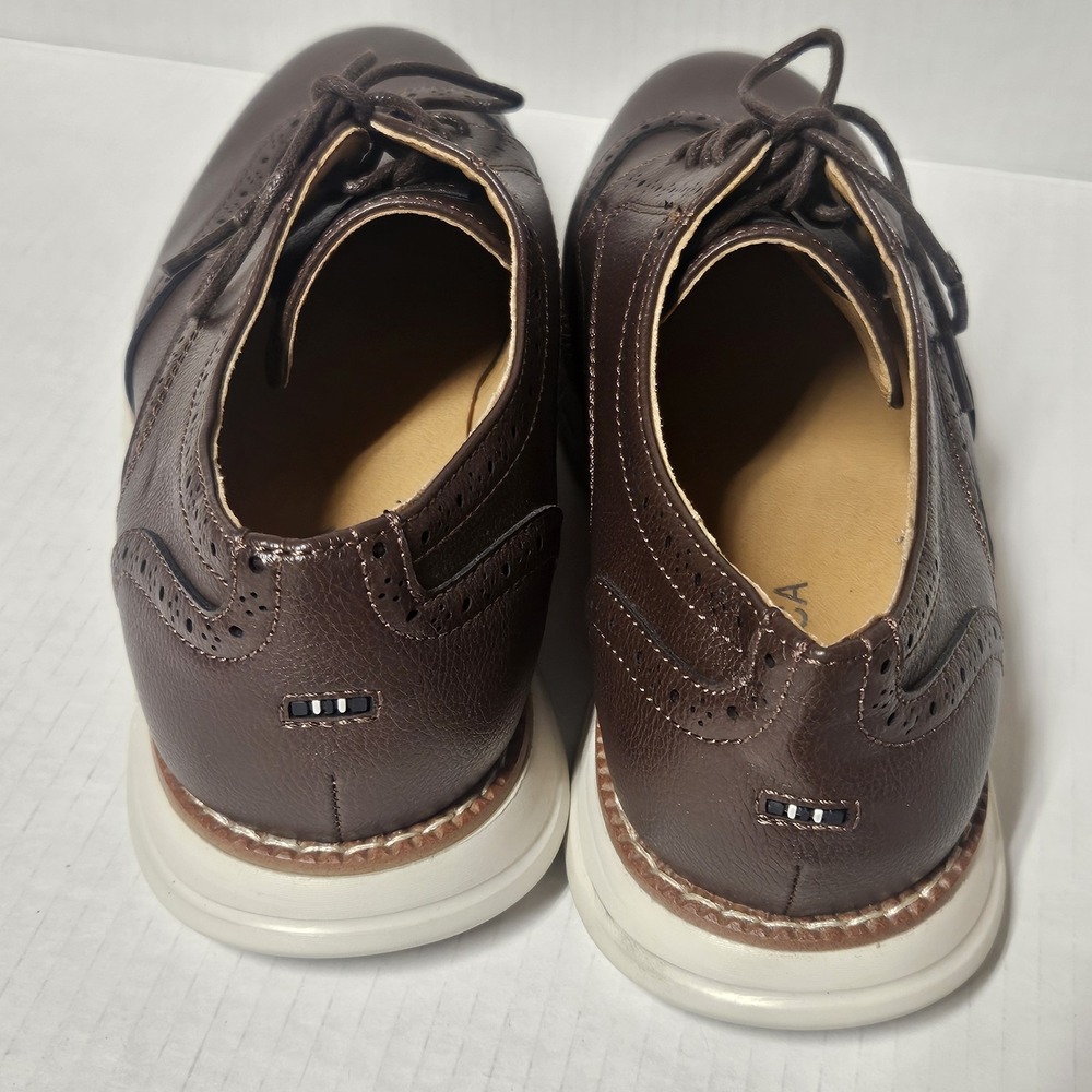 Mens Nautica Size 10 Dress Shoes Brown Lace‎ Up - Picture 2 of 7